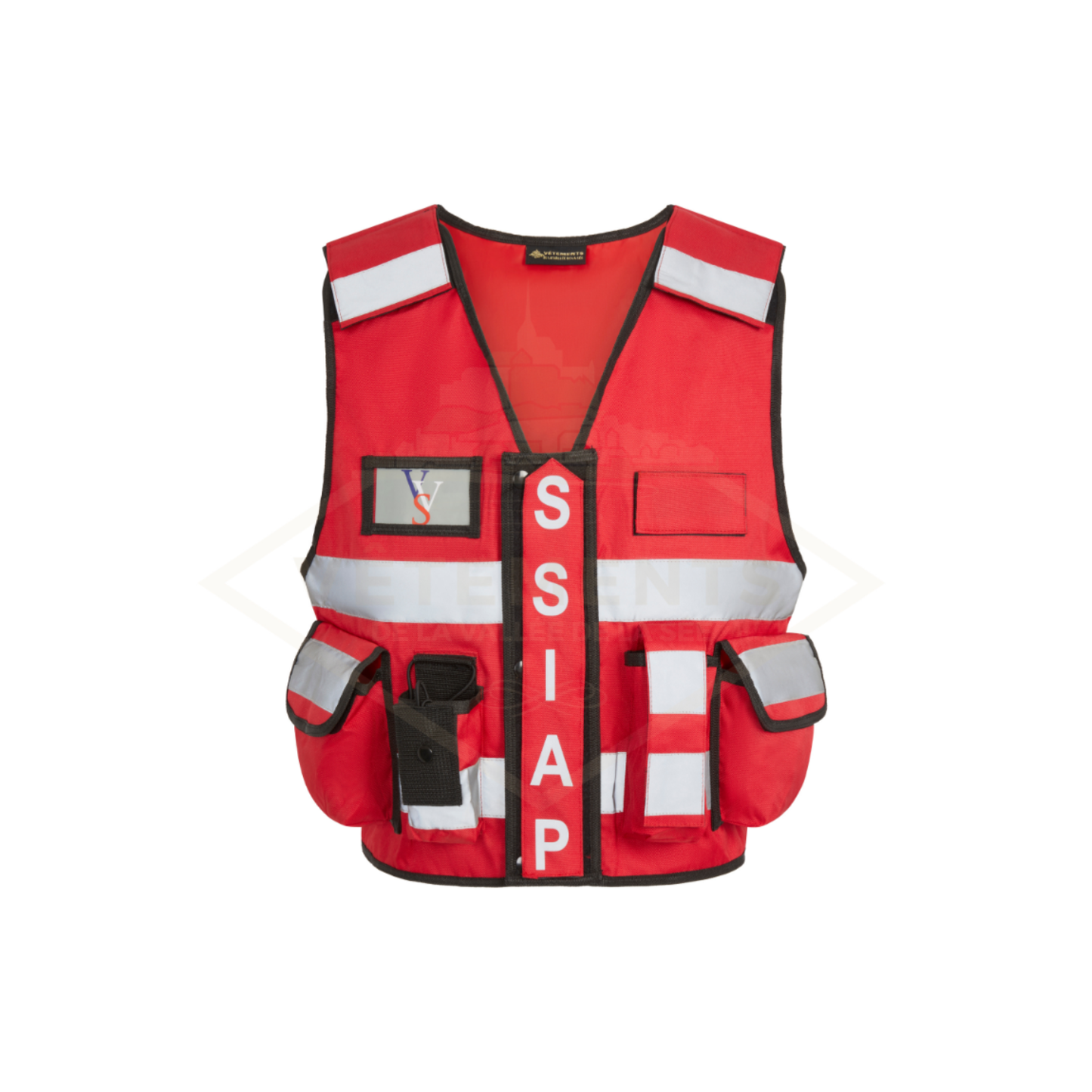 Lot de 10 Gilet TACTIC SSIAP Rouge VVS