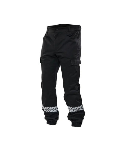 Pantalon Sécurité Privée noir avec bandes HV – GK SAFETEK®️
