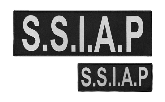 Lot dossard + bande poitrine SÉCU-ONE S.S.I.A.P noir (A10)