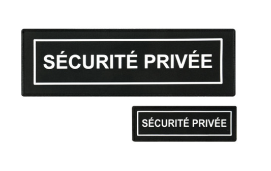 Lot dossard + bande poitrine SÉCU-ONE Sécurité Privée noir A10