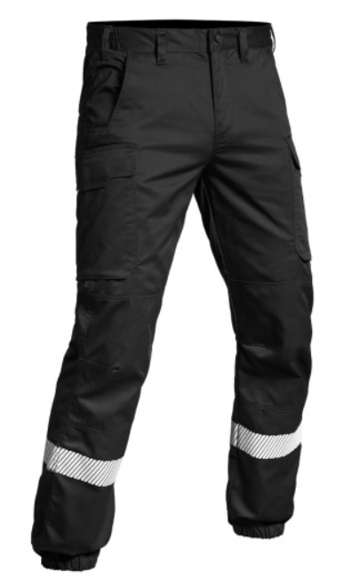 Pantalon SÉCU-ONE bas élastiqué HV-TAPE noir (A10)