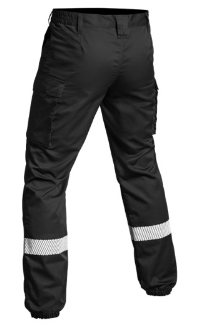 Pantalon SÉCU-ONE bas élastiqué HV-TAPE noir (A10)
