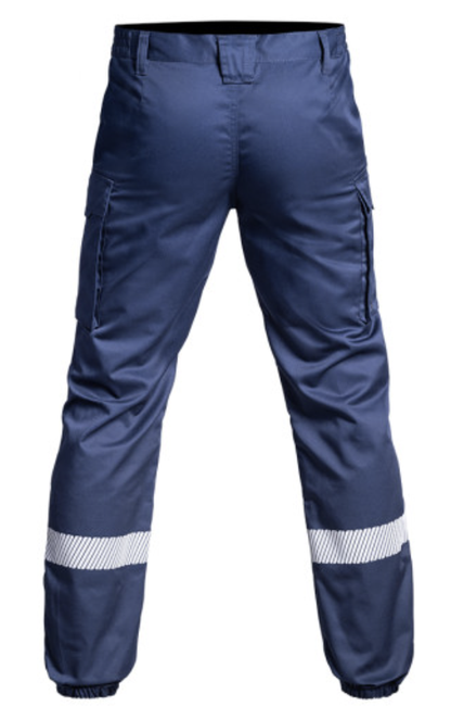 Pantalon SÉCU-ONE bas élastiqué HV-TAPE bleu marine (A10)