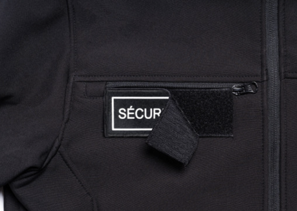 Veste Softshell SÉCU-ONE flap Sécurité Privée noir (A10)
