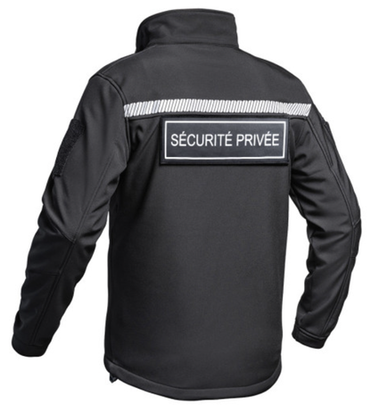 Veste Softshell SÉCU-ONE HV-TAPE Sécurité Privée noir A10