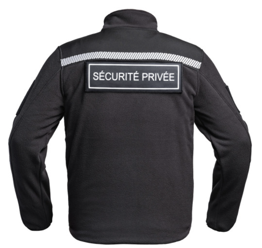Veste Polaire SÉCU-ONE HV-TAPE Sécurité Privée noir (A10)
