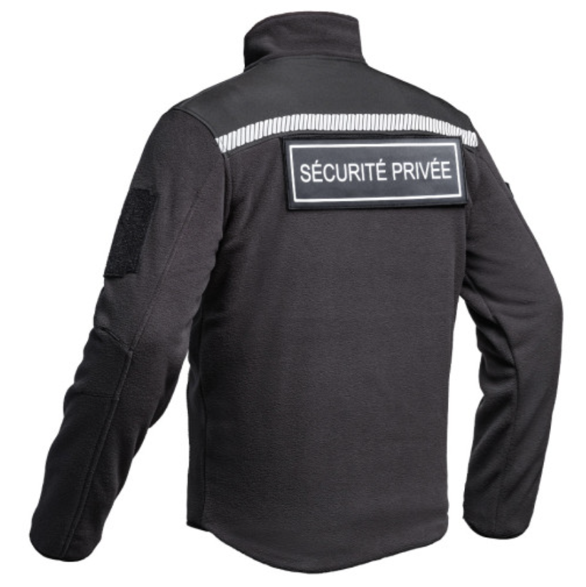 Veste Polaire SÉCU-ONE HV-TAPE Sécurité Privée noir (A10)