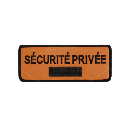 BRASSARD ORANGE SECURITE PRIVEE AVEC VELCRO NUB VELCRO VVS
