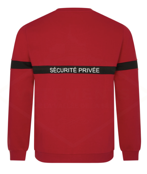 SWEAT SSIAP RBN | HOMME | marquage dos SECURITE PRIVEE (VVS)