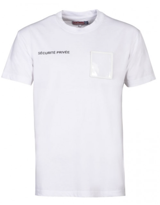 T-shirt Blanc sécurité grande fenêtre (CITYGUARD)