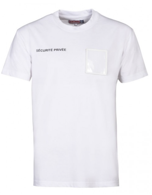 T-shirt Blanc sécurité grande fenêtre (CITYGUARD)