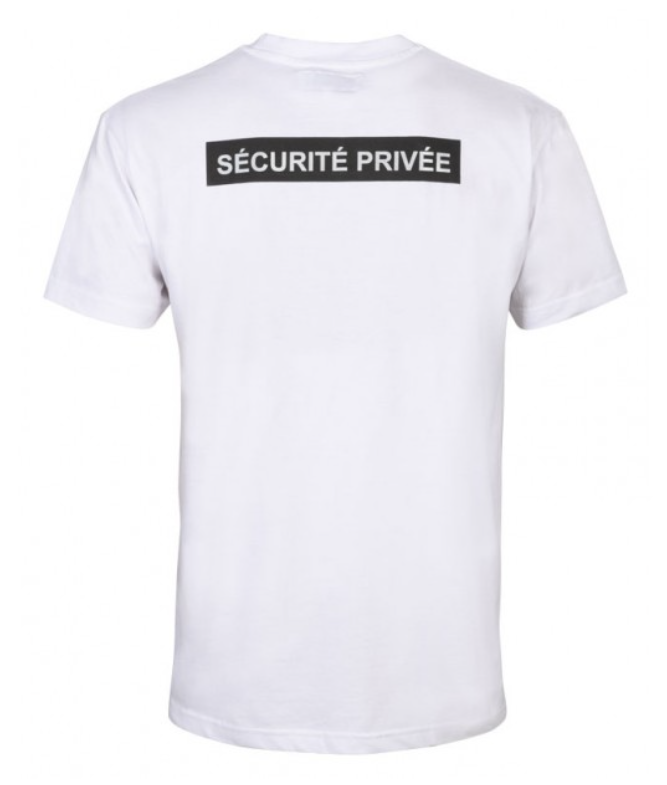 T-shirt Blanc sécurité grande fenêtre (CITYGUARD)
