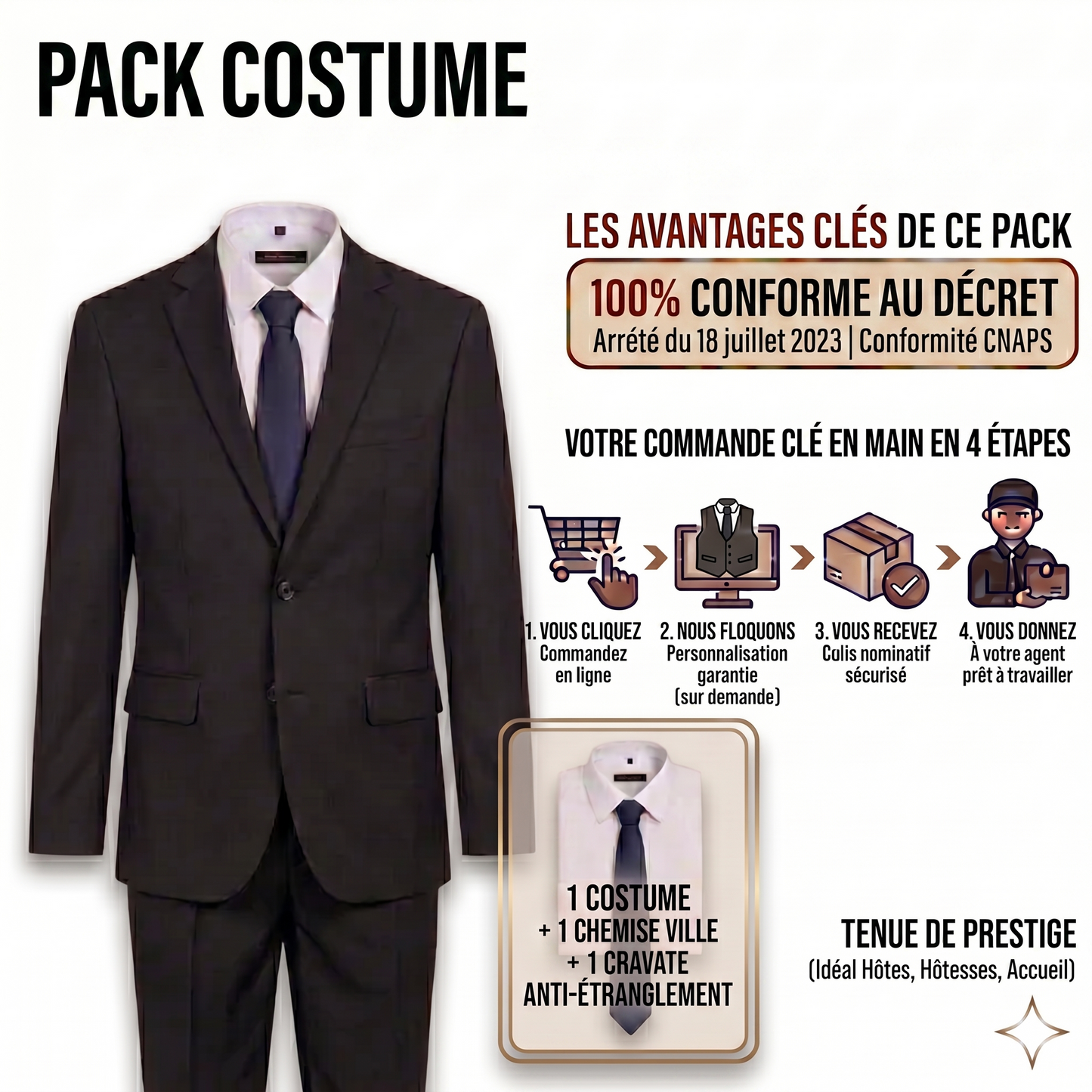 Pack Costume Simple (89,90 € HT) – Tenue Professionnelle de Ville