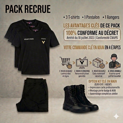 Pack Recrue (99,90 € HT) – Tenue Complète de Terrain avec Flocage Cœur Inclus !