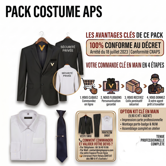 Pack Prestige  (149,90 € HT) – Tenue règlementaire avec Flocage Cœur Inclus !