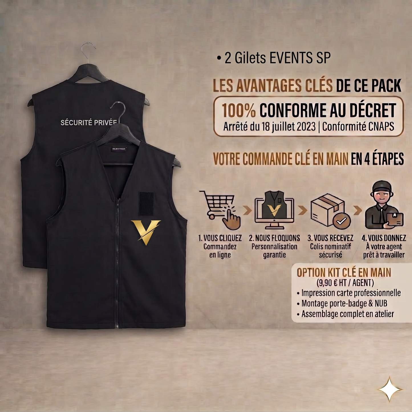 2 Gilet Events SP | VVS (Mixte) : Élégance et conformité
