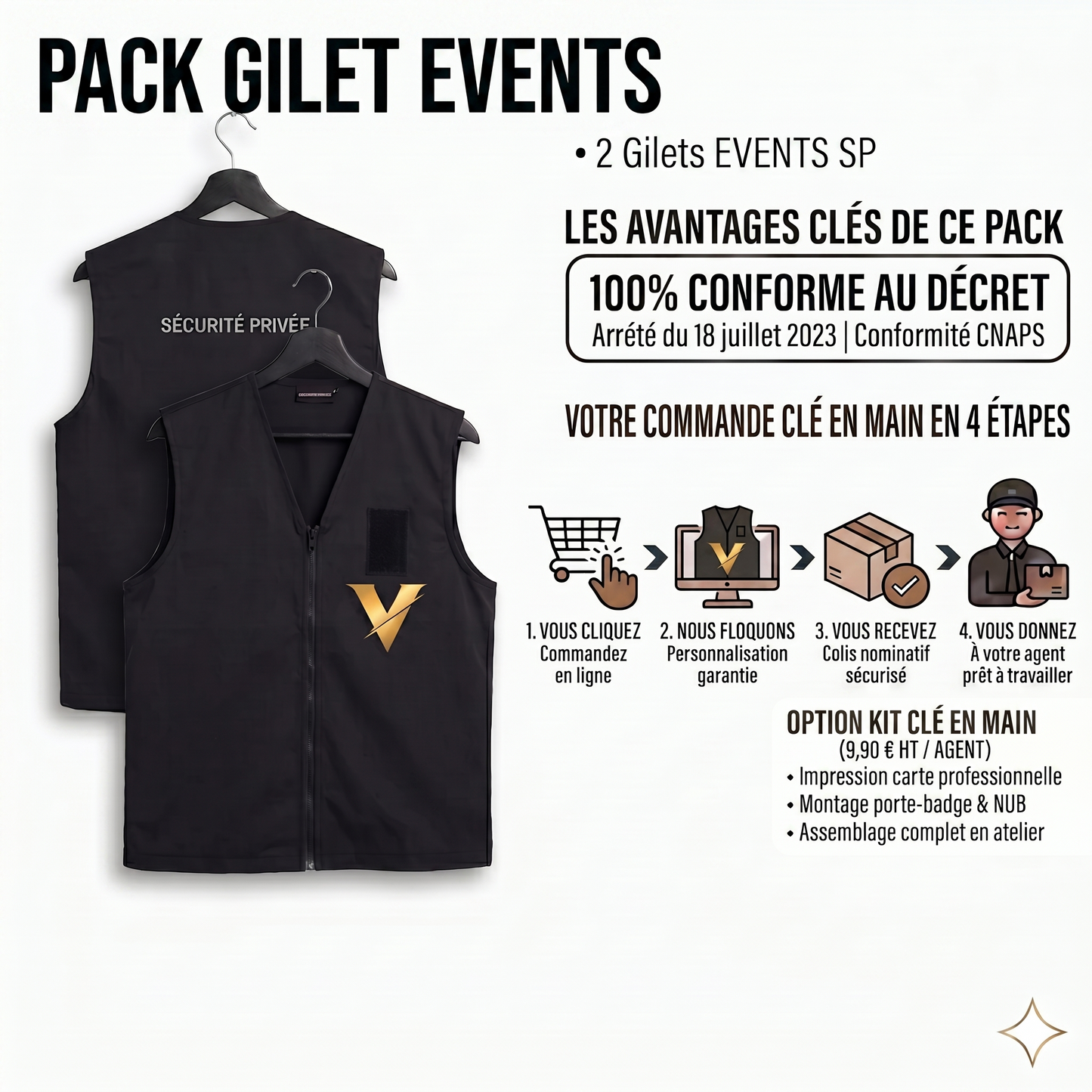 2 Gilet Events SP | VVS (Mixte) : Élégance et conformité