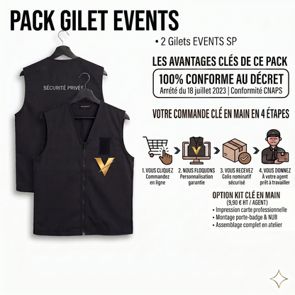 2 Gilet Events SP | VVS (Mixte) : Élégance et conformité