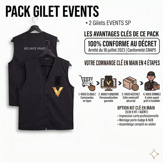 2 Gilet Events SP | VVS (Mixte) : Élégance et conformité
