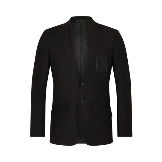 VESTE DE COSTUME SM10 SECURITE PRIVEE avec rectangle de velcro doux noir pour pochette Décret 180723