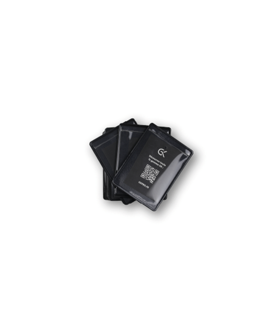 Support pour carte professionnelle noir avec velcro – Lot de 10