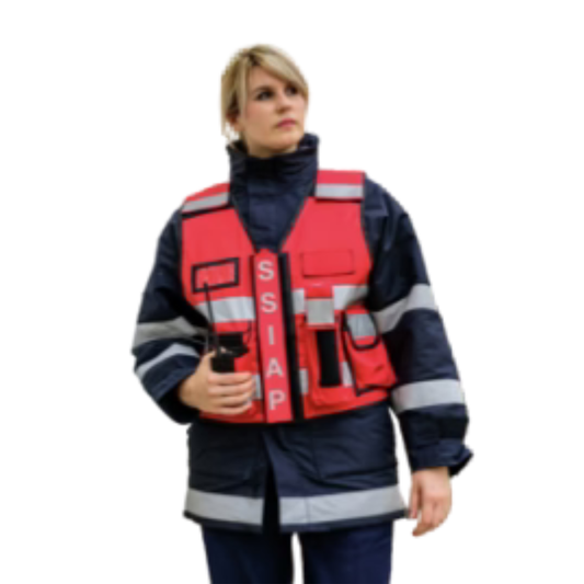 Gilet TACTIC SSIAP Rouge (VVS)