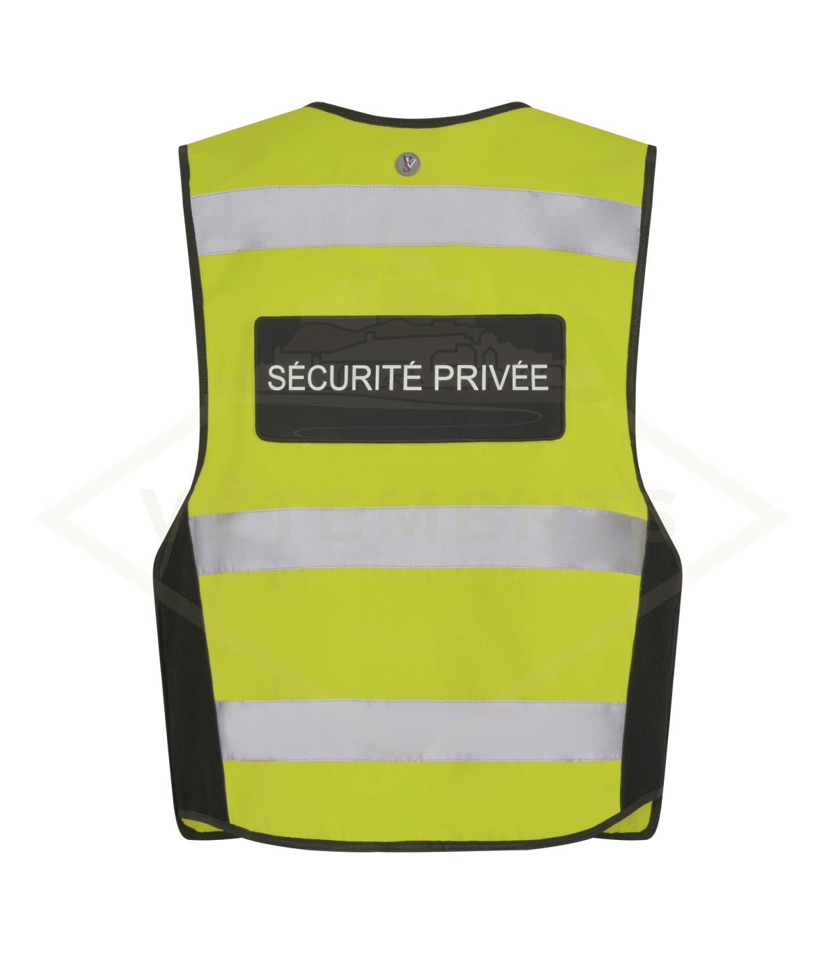 Lot de 10 GILET THOR HV SECURITE PRIVEE avec pochette transparente rectangulaire Décret 180723