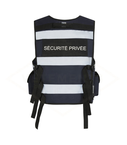 GILET THOR SECURITE PRIVEE avec pochette transparente rectangulaire Décret 180723