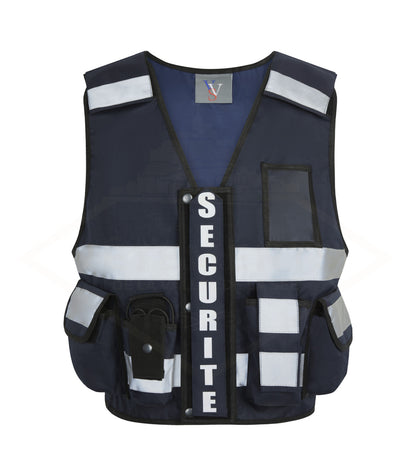 GILET THOR SECURITE PRIVEE avec pochette transparente rectangulaire Décret 180723