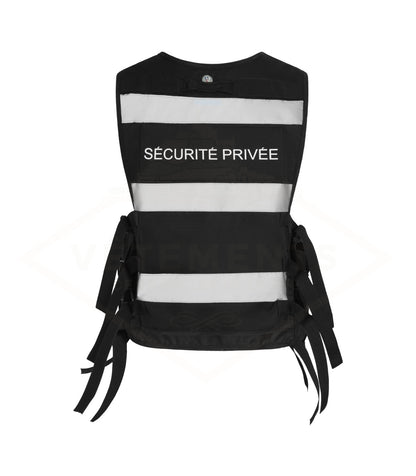 GILET THOR SECURITE PRIVEE avec pochette transparente rectangulaire Décret 180723
