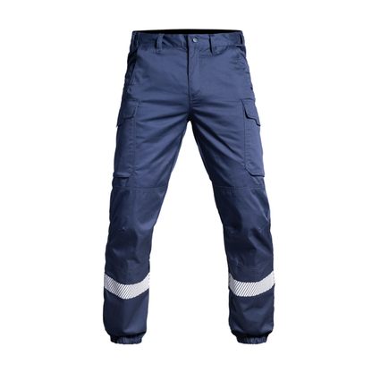 Pantalon SÉCU-ONE bas élastiqué HV-TAPE bleu marine (A10)