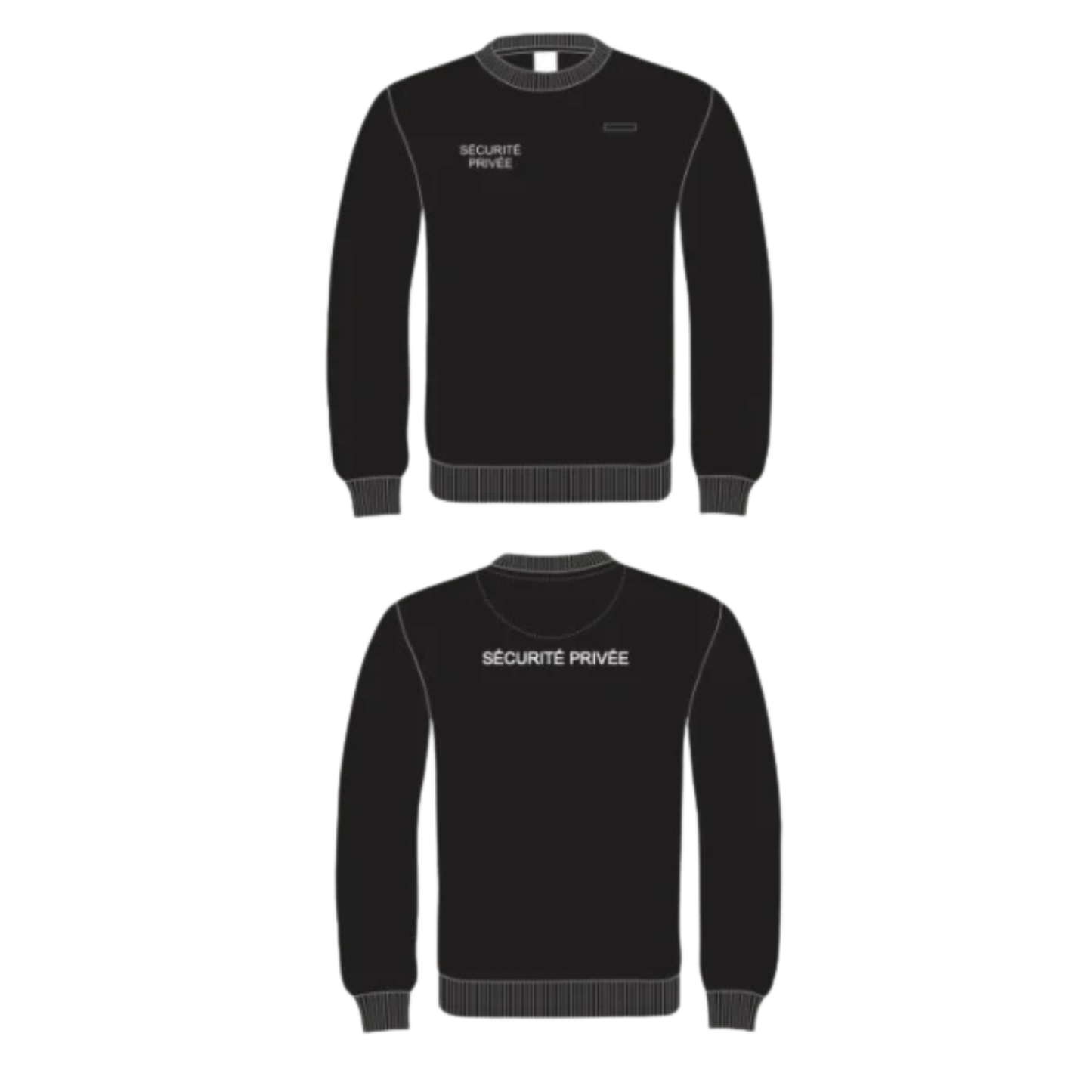 SWEAT SHIRT SÉCURITÉ PRIVEE NOIR (VVS)