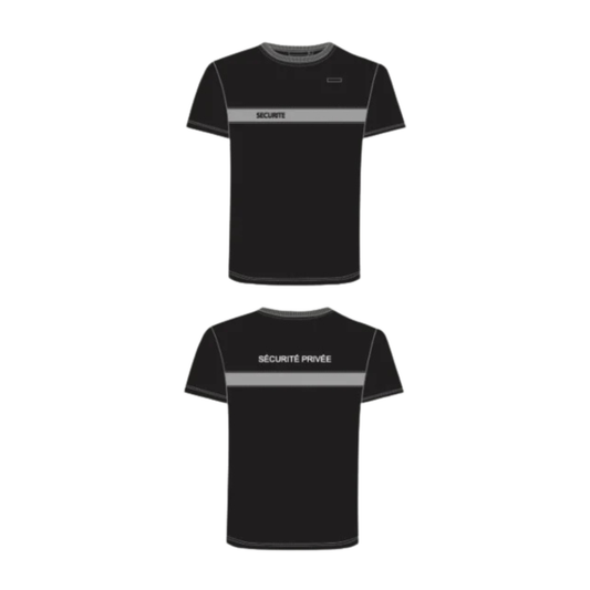 T-SHIRT SP NOIR BANDE GRISE MIXTE (VVS)